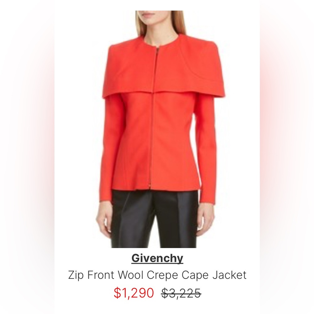 Givenchy Red Plazer 36